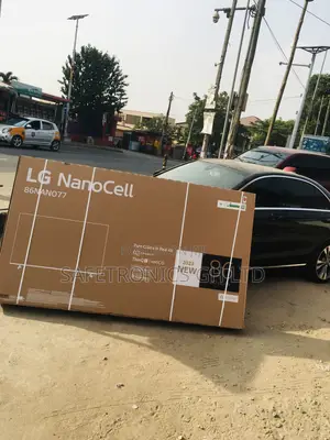 Glossy Black LED Smart LG 86 Inches Nano77 Electric Tv