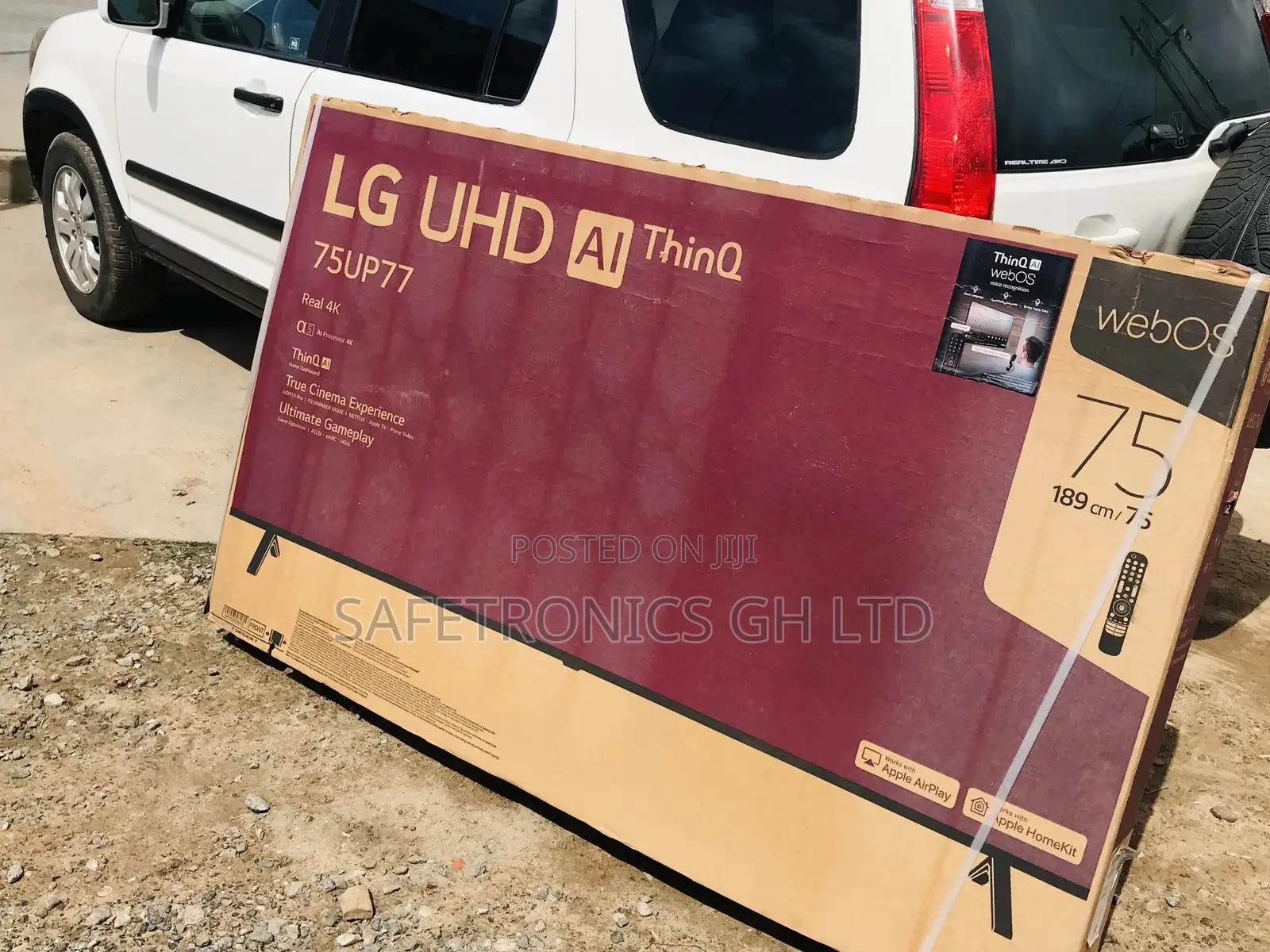 UP77 75 Inches Glossy LED Smart Black Electric LG Tv