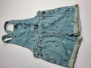 Floral Embroidered Denim Dungarees