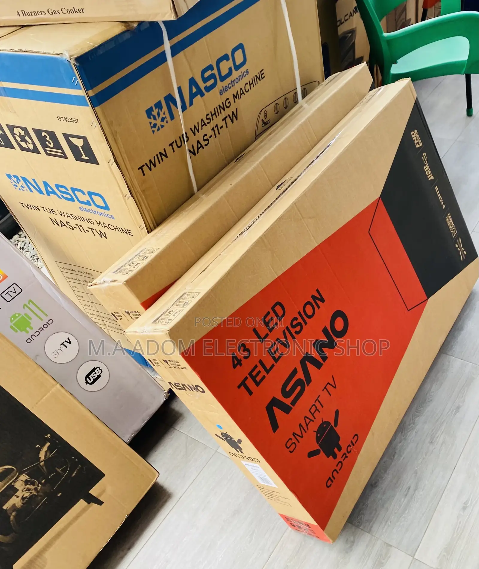 Sealed in Box Asano 43 Inch Digital Satellite Smart Tv
