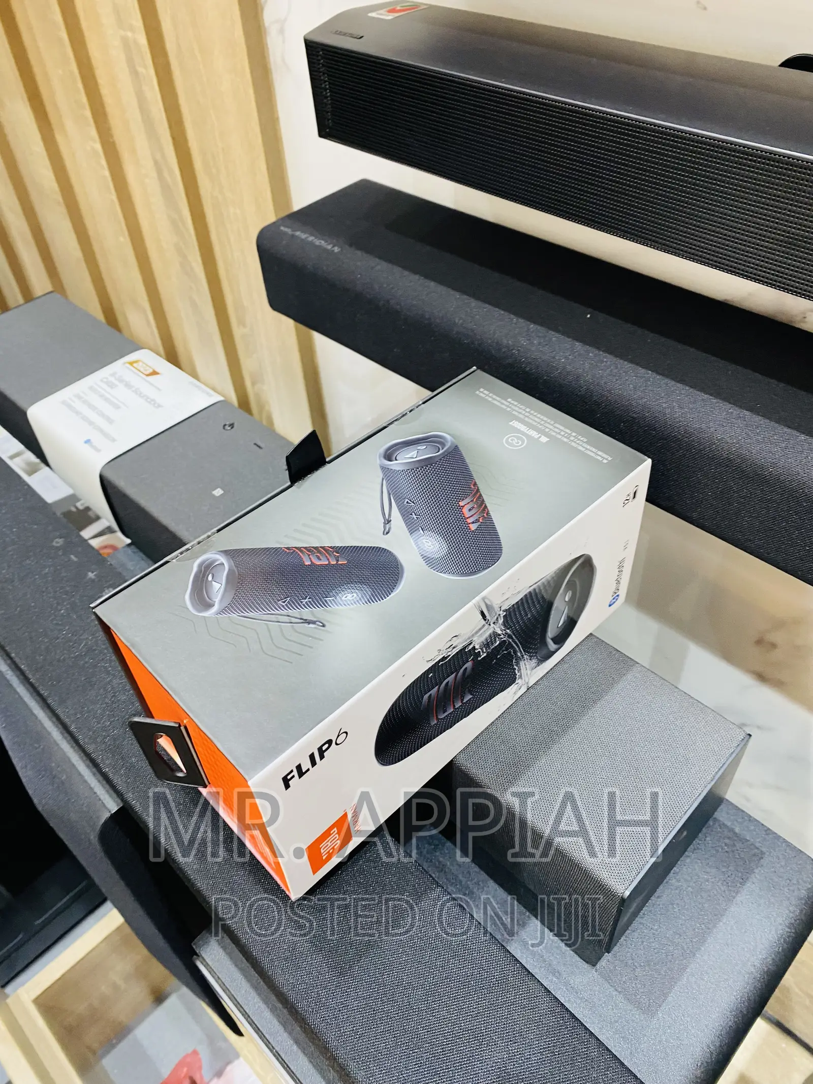 JBL Flip 6 Rechargeable Bluetooth Speaker(Black).