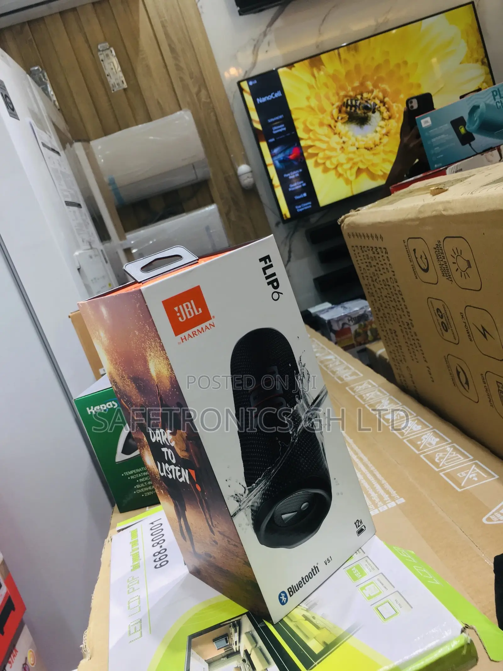 Flip 5 Wireless Bluetooth Black JBL Electric Speaker 