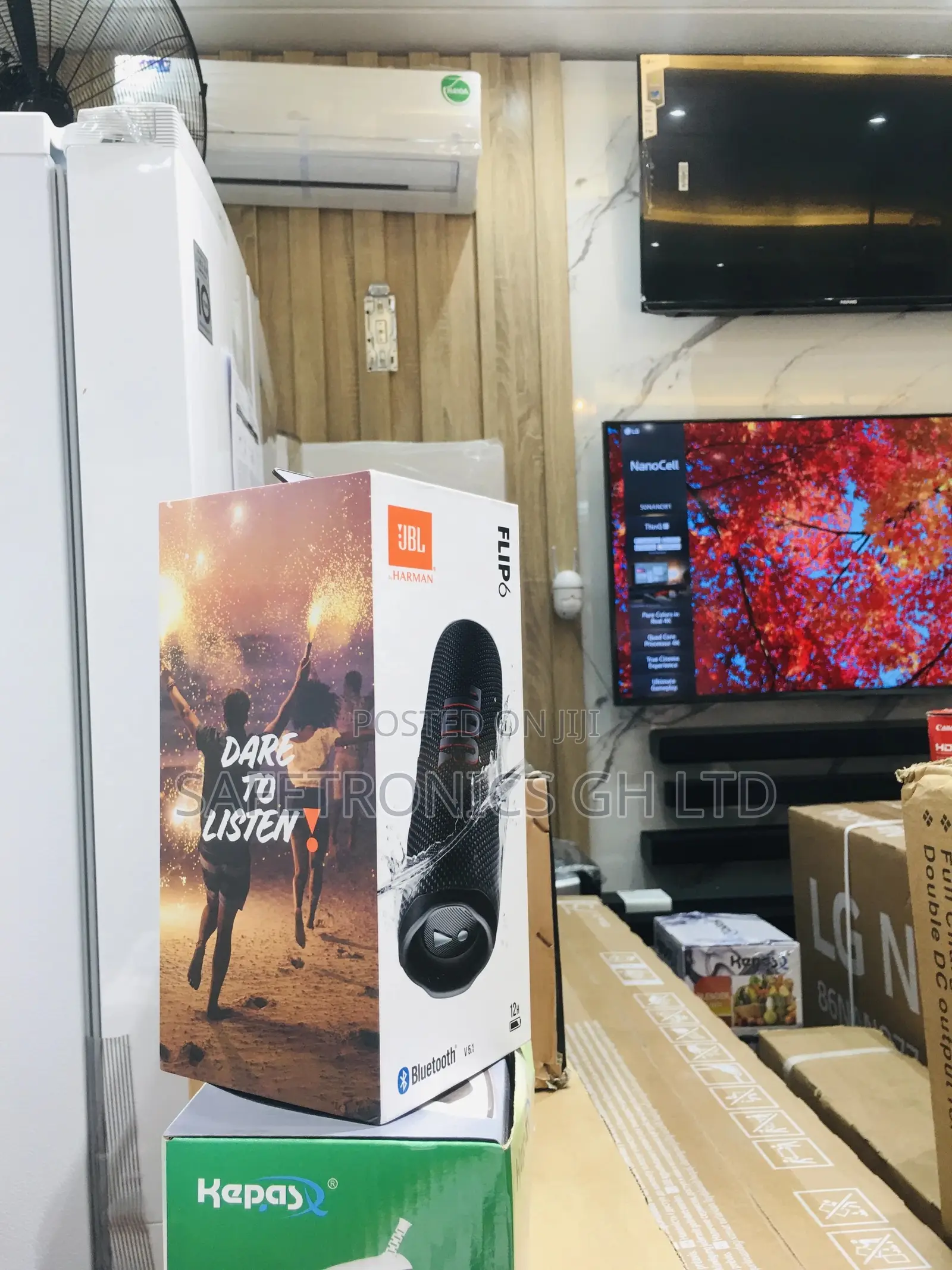 Black JBL Flip 6 Electric Bluetooth Wireless Speaker 