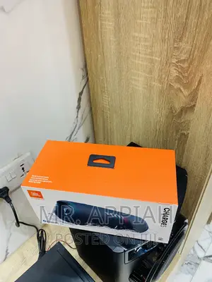 Portable JBL Charge 5 Rechargeable Bluetooth Speaker.