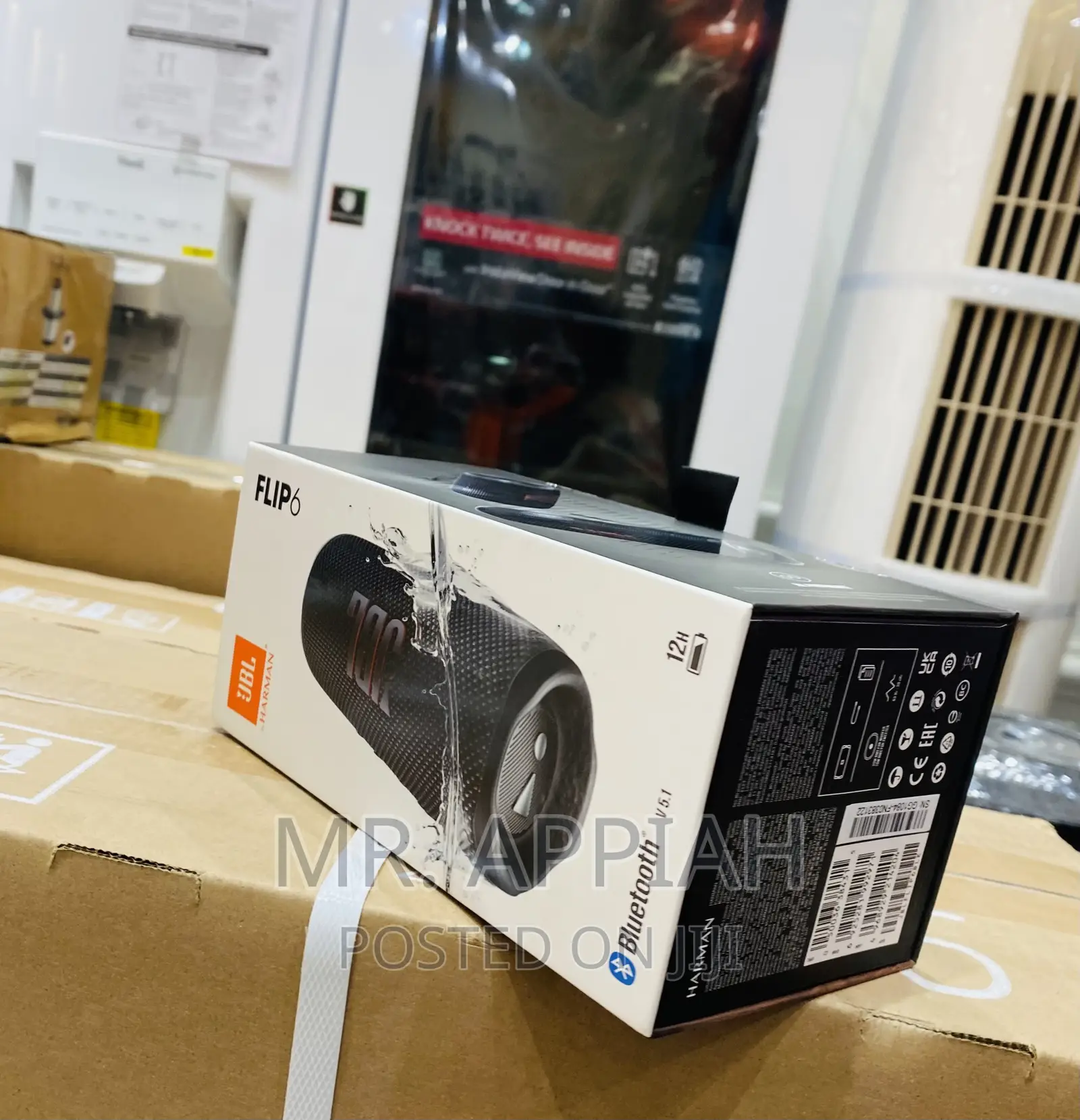 Shop Original JBL Flip 6 Rechargeable Speaker,Black