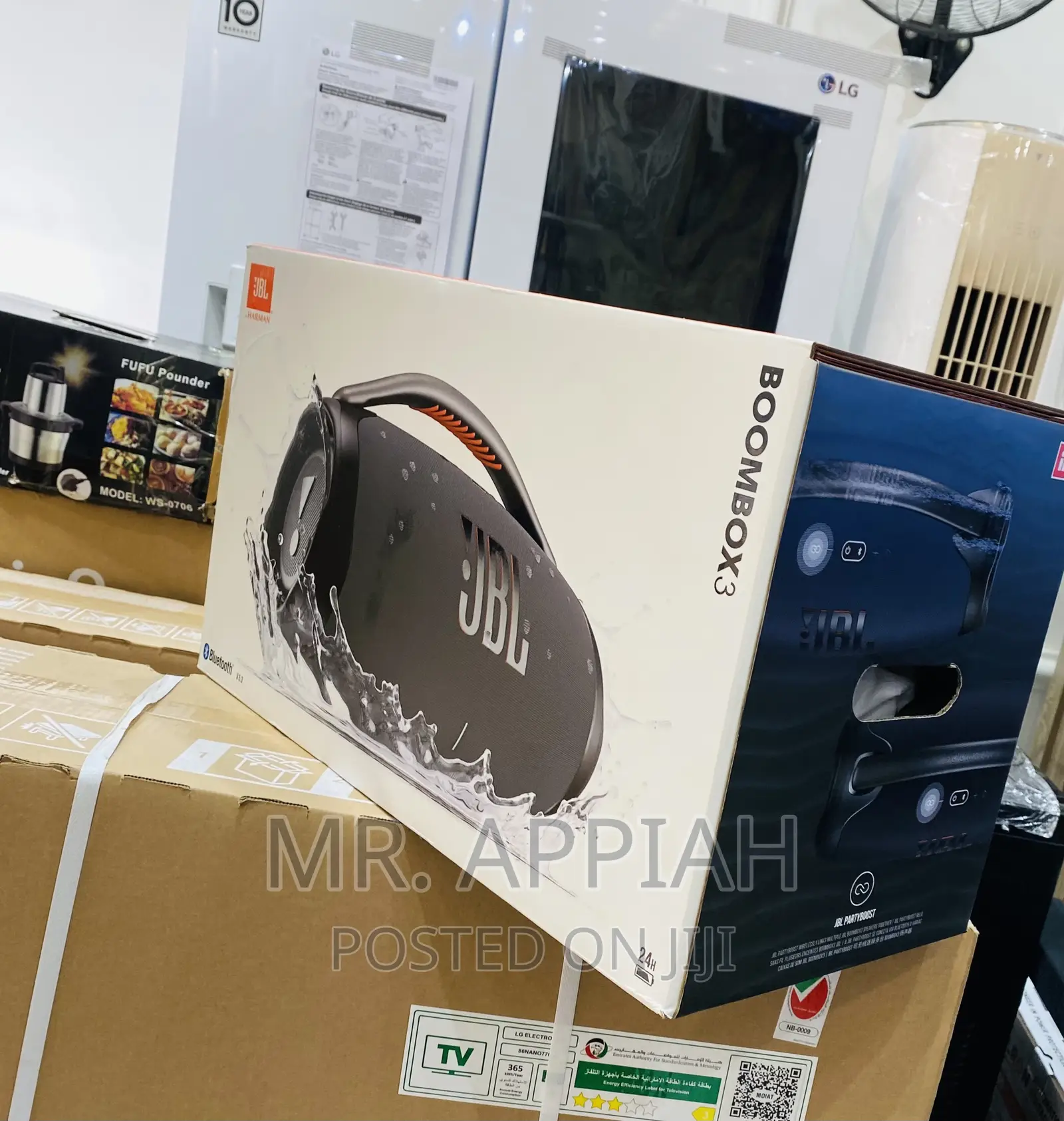 Lovely JBL Boombox 3 Rechargeable Speaker(Black).