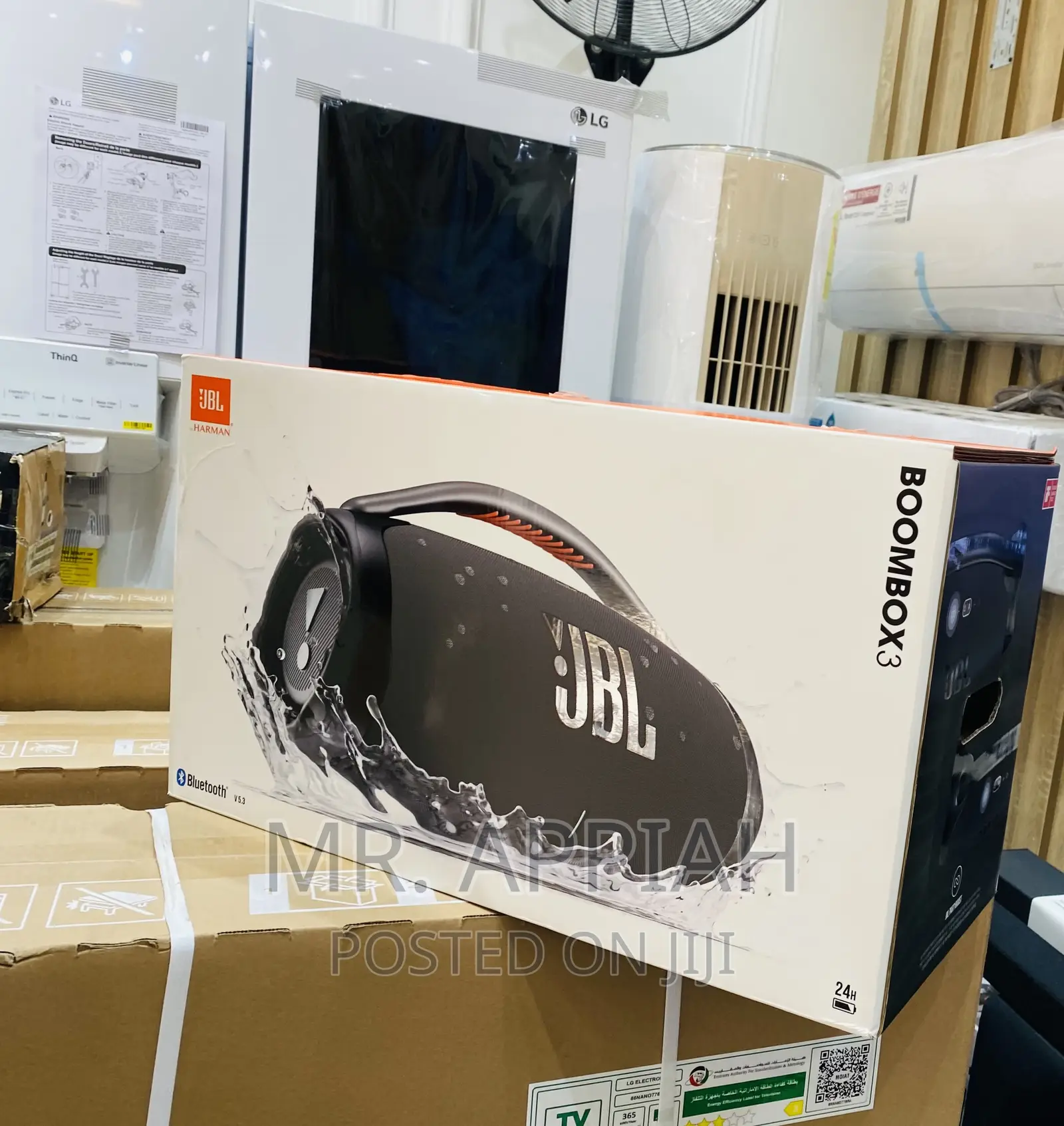 Nice JBL Boombox 3 Rechargeable Bluetooth Speaker(Black).