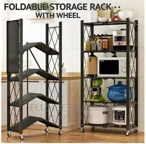 Foldable Storage Rack With Wheels