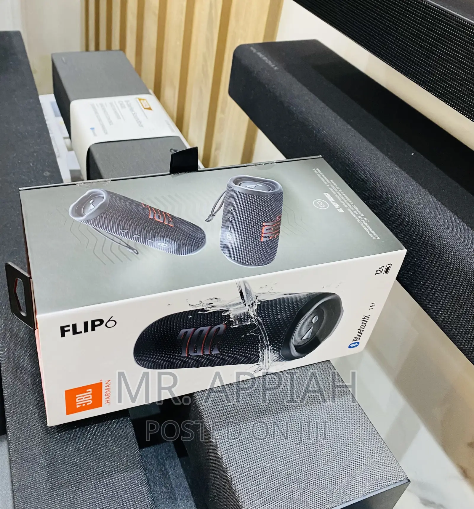 Super Authentic JBL Flip 6 Rechargeable Speaker(Black).