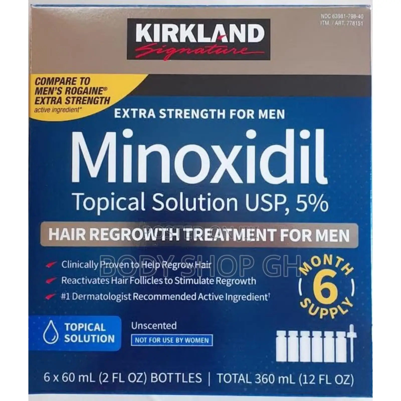 Kirkland Minoxidil for Hairline, Baldness and Beard Growth