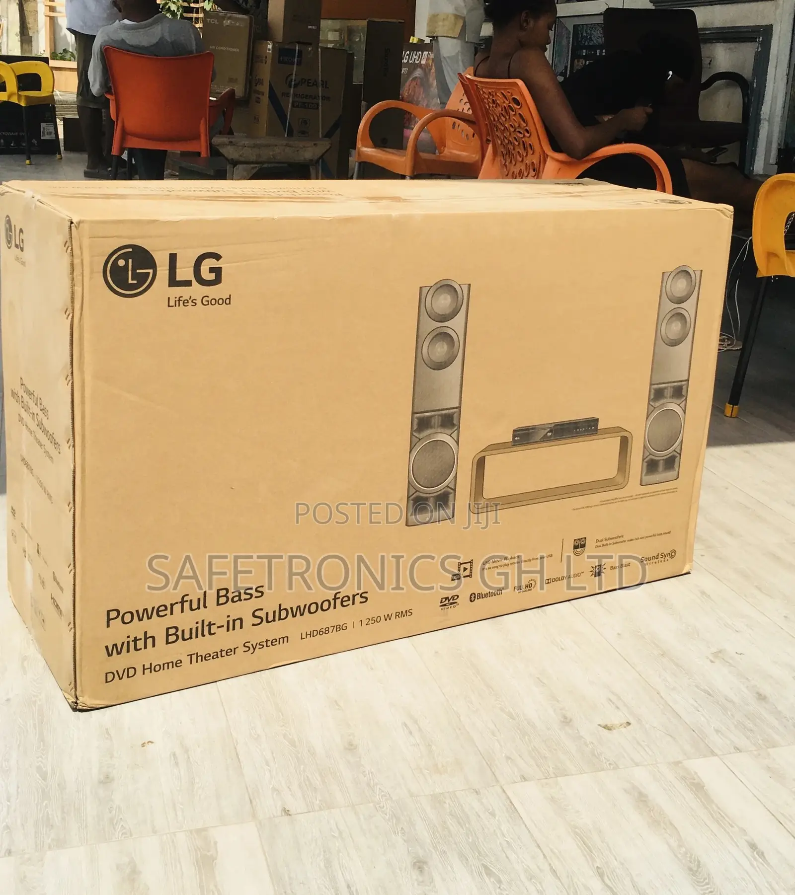 Durable Electric Black Bluetooth Wireless LHD687 Speaker