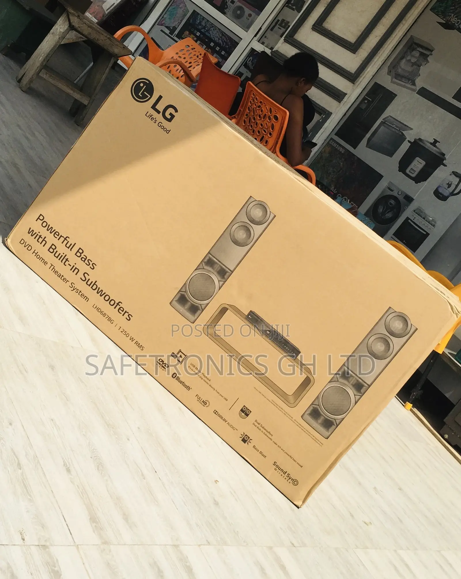 Wireless Electric Bluetooth Black LG LHD687 Speaker 