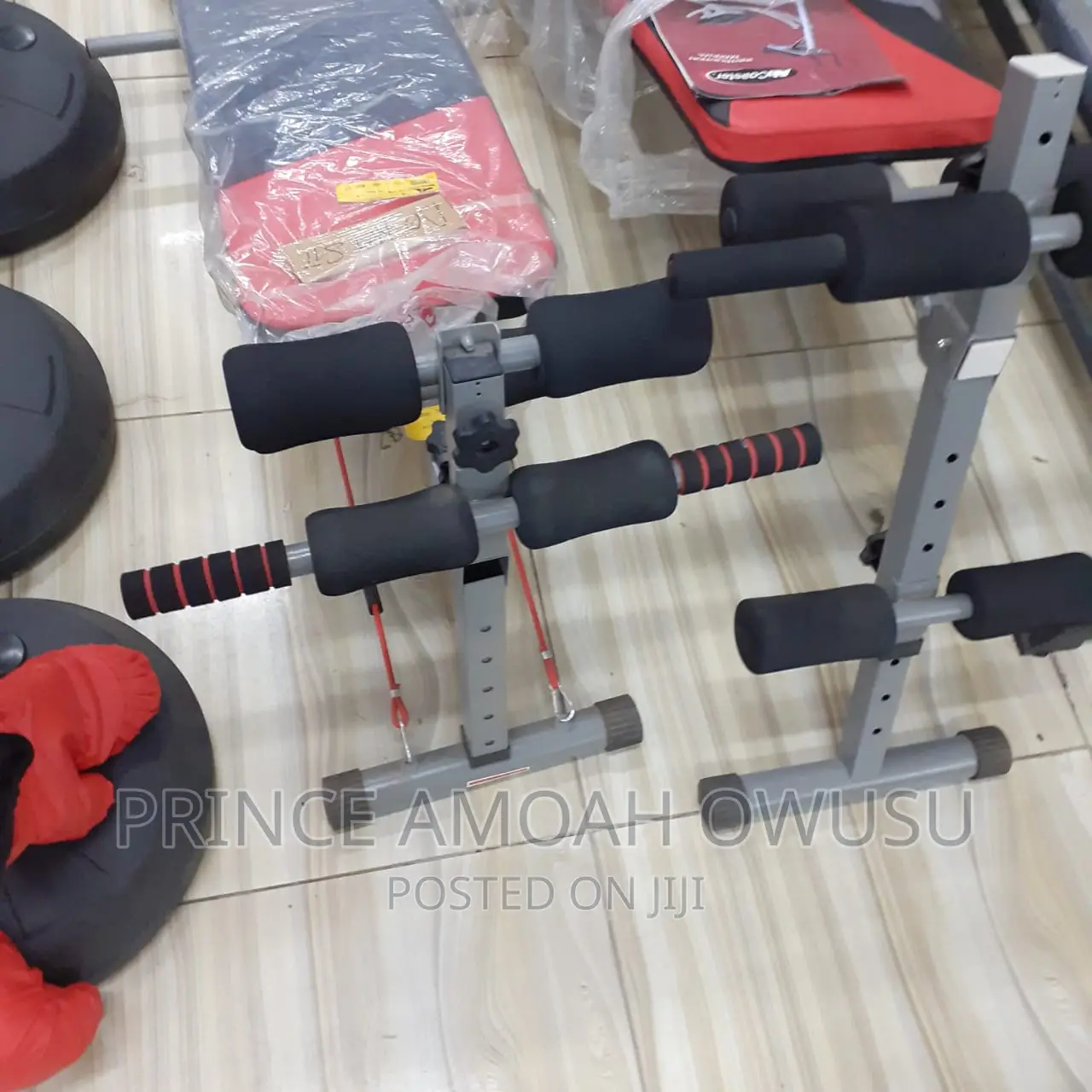 Sit Up Exercise Bench With Spring Resistance Band