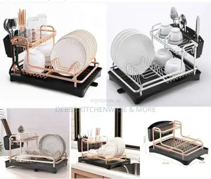 Rust Proof Dish Drying Stand -With Sponge Holder Drainage