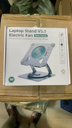 Rotating Laptop Stand With Single Cooling Fan