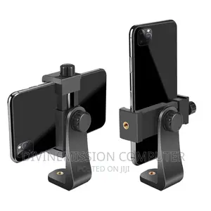 Phone Holder on Tripod With Adjustable Handle