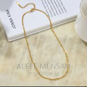 Gold Necklace Water Ripple No Pendant Personalized