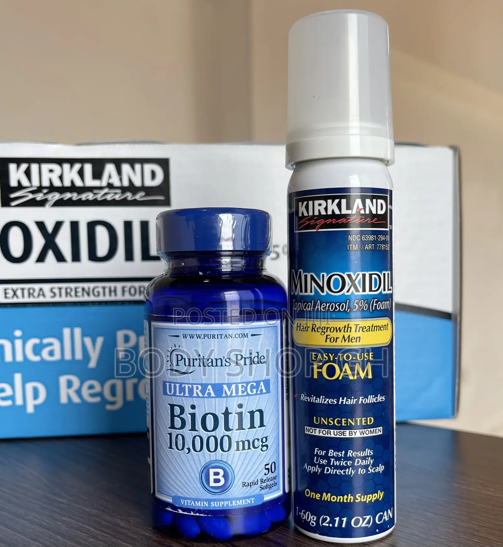 Hairline Treatment Package- KIRKLAND Minoxidil Foam + BIOTIN