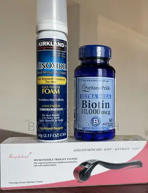 Kirkland Minoxidil + Roller + Biotin for Beard and Hairline