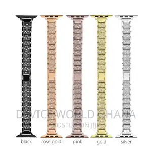 Diamond Crested Stainless Steel Strap Apple Watch Series1-9