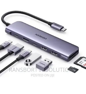Ugreen Revodok Usb C Hub 7 in 1 Dongle Adapter, Mac and Pc