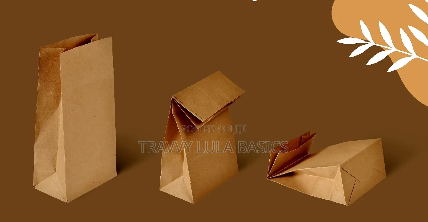 New Hard Kraft Paper Food Bags(Brown)