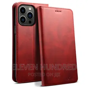 iPhone 15 /14/13/12/11/ Series Leather Flip Magnetic Case