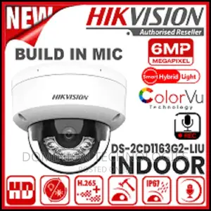 Hikivision Ds-2cd1163g2-Liu 6mp 2.8mm IP Colorvu Dome Camera