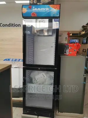 Innova Double Door Display Fridge 450L Quick Cooling
