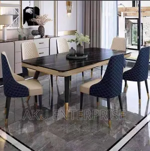Marble Dinning Table Set With 6 Chairs