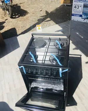 Black Volcano 3 Gas 1 Electric Oven With Grill 50x50
