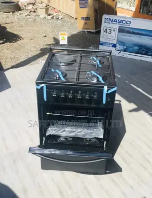 Black Volcano 3 Gas 1 Electric 50x50 Oven With Grill Cooker