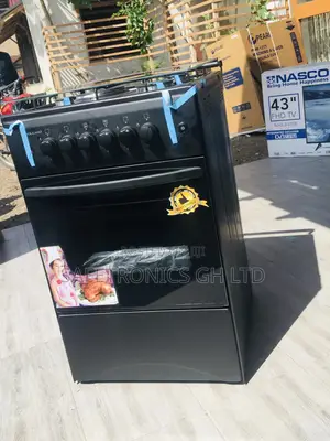 3 Gas 1 Electric Oven With Grill 50x50 Black Volcano Burner