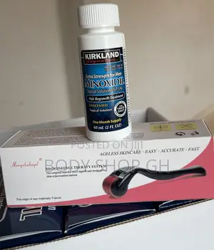 Kirkland Minoxidil + Derma Roller for Beard and Baldness 