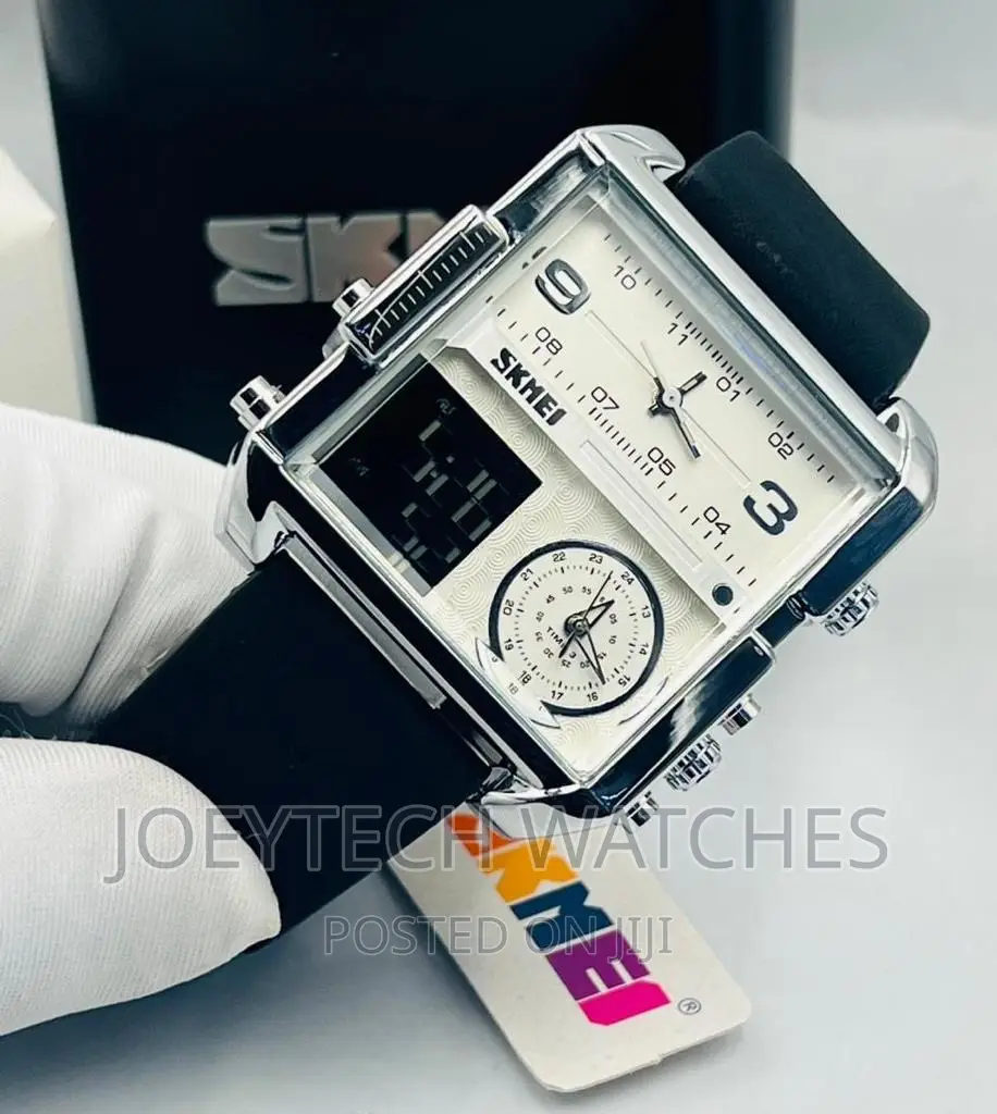 Skmei 3 Time Leather Watch
