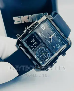 Skmei 3 Time Leather Watch