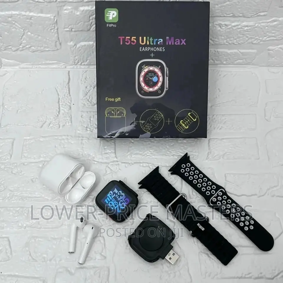 T55 Ultra Max Smartwatch 8 With Airpod 2 in 1
