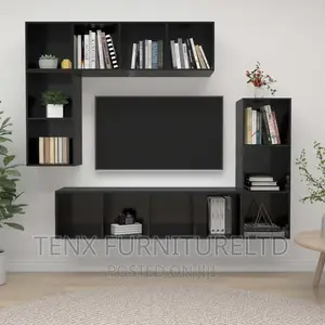 Tv Cabinet Set 4 Piece Stand (Floating ) Black