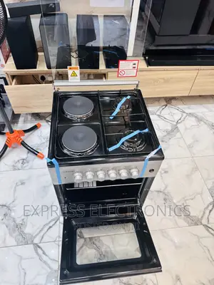 2-2 Easy Set Up Gas Cooker Stove 50/50 Oven Grill Sliver