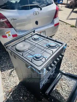 Beautiful  New Black Volcano Gas -3 Electric _1 Stove Oven