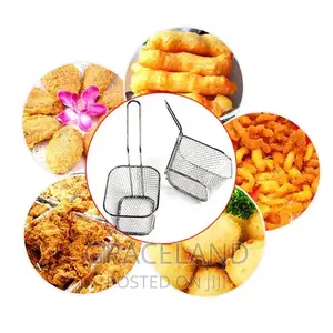 6pic French Fries Basket Portable Stainless Steel Chips Mini