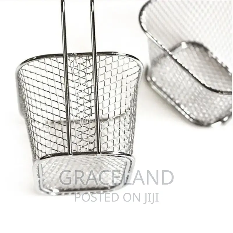 6pic French Fries Basket Portable Stainless Steel Chips Mini