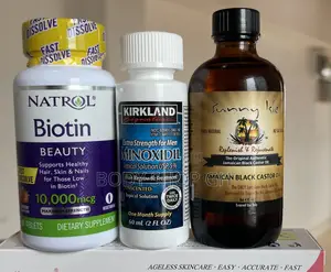 Kirkland Minoxidil + Castor Oil + Natrol Biotin Beard Pack