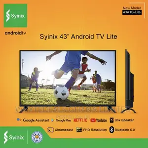 43” Smart Android Voice-controlled Led Tv|Frameless|Syinix|Japan Brand