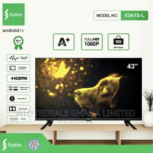 43” Smart Android Voice-controlled Led Tv|Frameless|Syinix|Japan Brand