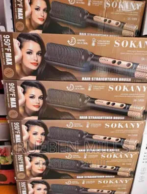 9500F Max Heating Sokany Hot Comb Hair Straightener Brush