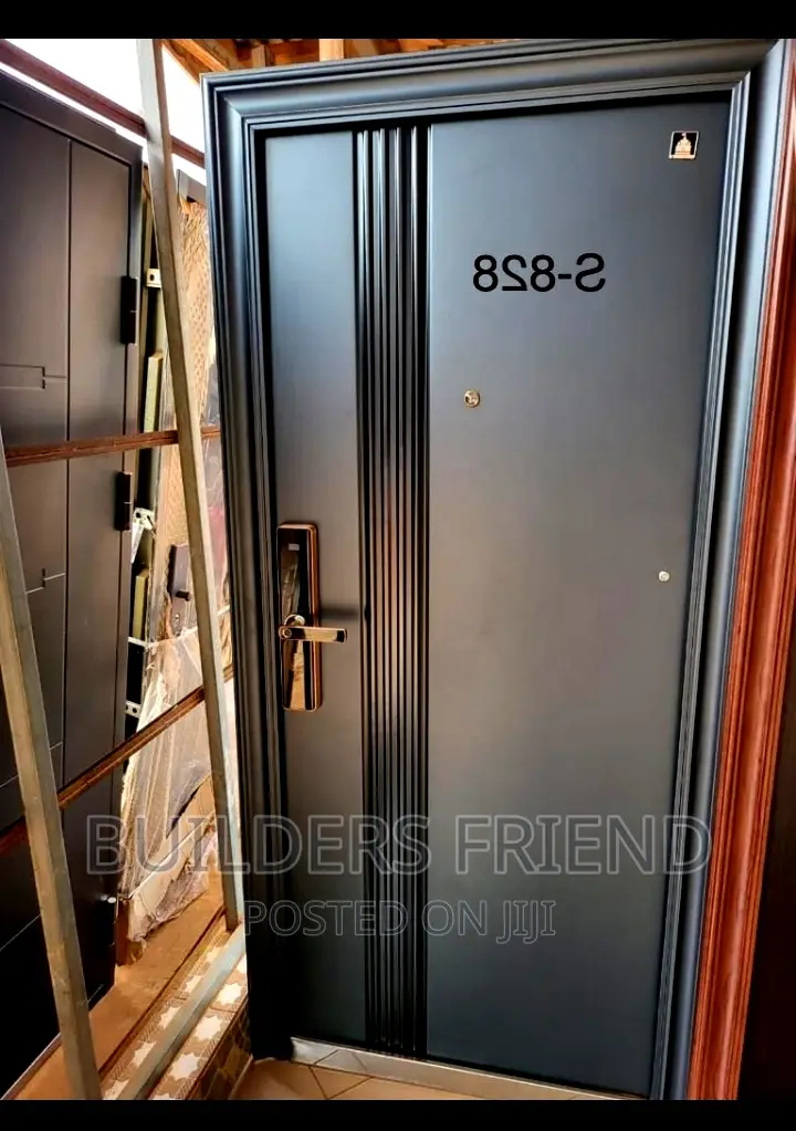 Smooth Stainless Steel Turkish Standard Security Door Set