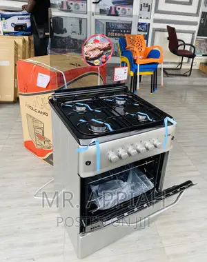 60x60 Ferre 4 Gas Burner With Oven and Grill + Glass Lid.