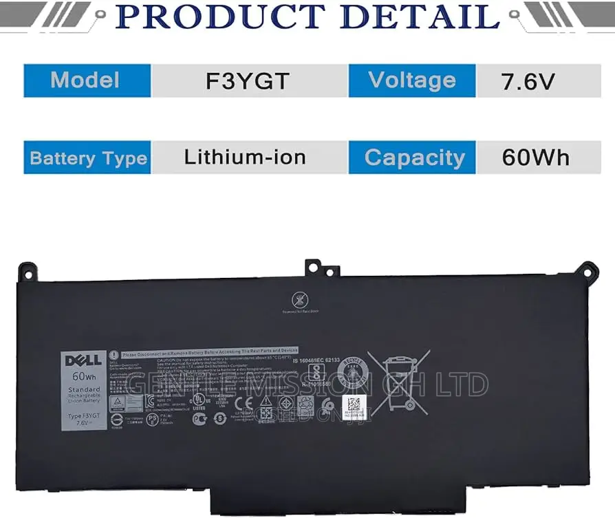 Dell Latitude Battery (F3ygt)