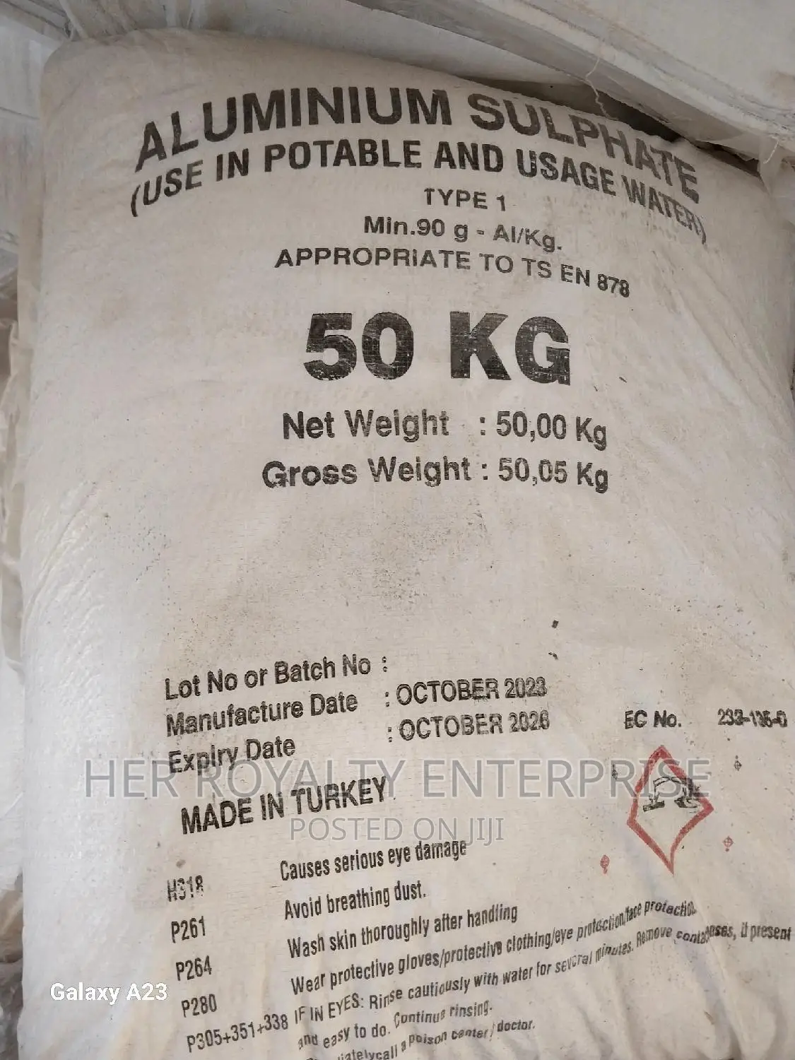 Aluminium Sulphate 50kg